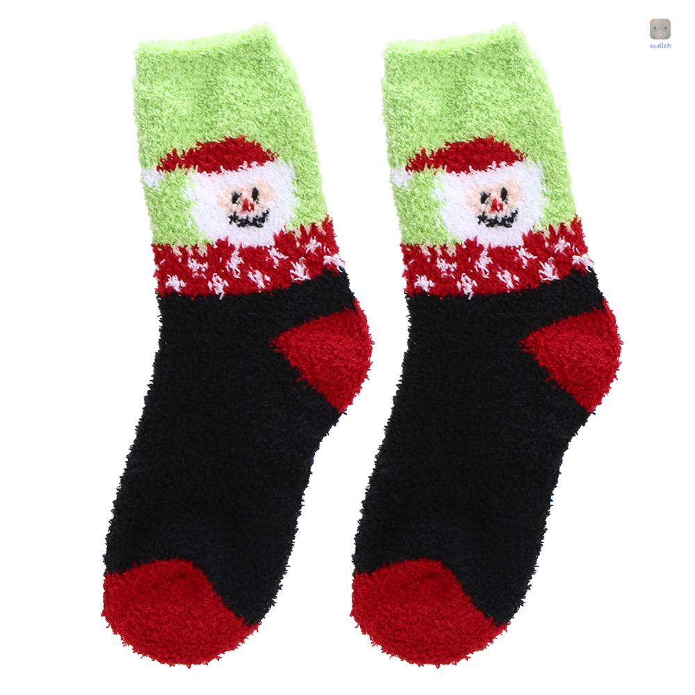 Vớ Cổ Cao Họa Tiết Giáng Sinh Nhiều Màu Sắc Ấm Áp Thời Trang Mùa Đông Cho Người Lớn