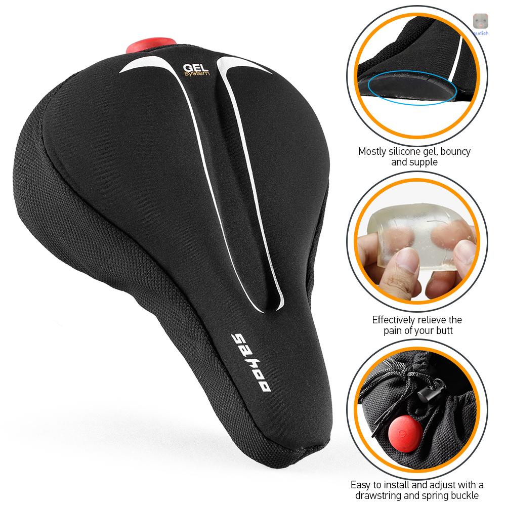 Vỏ Bọc Yên Xe Đạp Bằng Silicon Gel Mềm Kèm Đèn Đuôi Xe