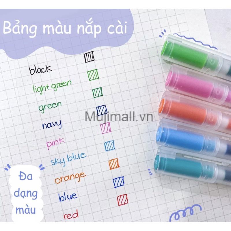 Bút Muji Gel có nắp 0.38mm Đủ Màu Muji chính Hãng