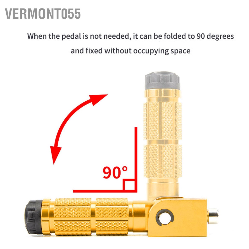 Vermont055 2 Chiếc Xe Máy Có Thể Gập Lại Chân Chốt M8 Chống Trượt Hợp Kim Nhôm Đa Năng Cho Đạp ATV UTV Go Kart