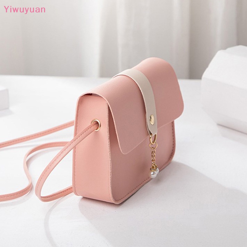 Túi Đeo Chéo Vai Đựng Điện Thoại Đính Ngọc Trai Thời Trang Mới