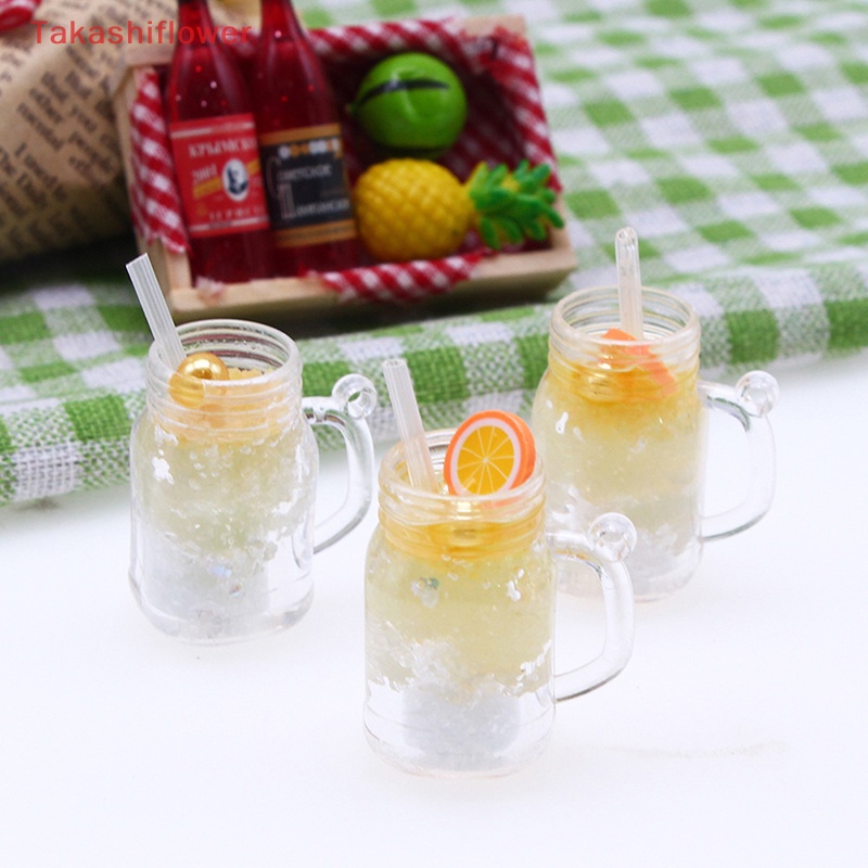 Bộ Cốc Ống Hút Màu Dạ Quang Trang Trí Nhà Búp Bê DIY