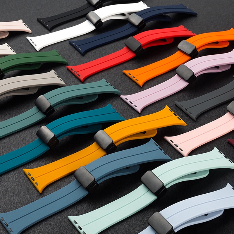 Dây Đeo Khóa Nam Châm Cho Đồng Hồ Thông Minh Apple watch Series 8 7 SE 6 5 4 3 Ultra iwatch 40mm 44mm 41mm 45mm 49mm