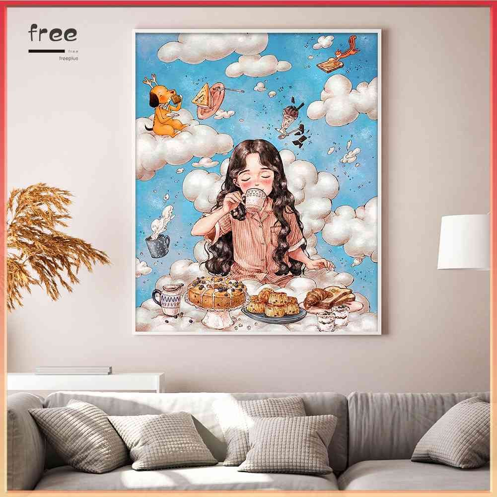 Toàn Bộ Bộ Tranh Thêu Chữ Thập 11CT Bằng cotton Thân Thiện Với Môi Trường Hình Cô Gái