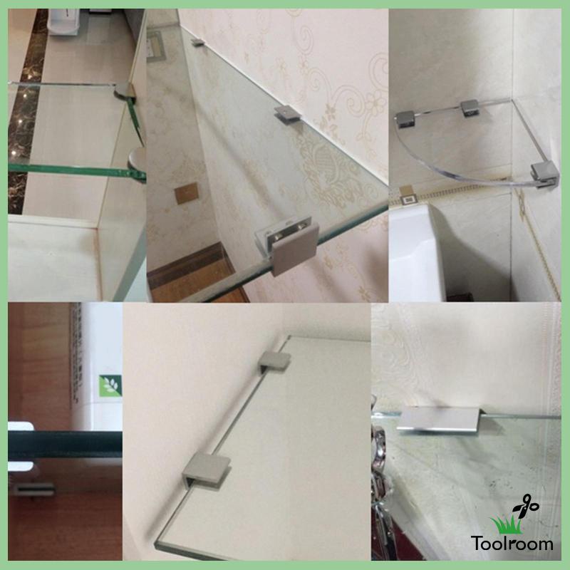 Bộ 2 Giá Đỡ Kính Hình Tròn Bằng Hợp Kim Kẽm Kích Thước 6-8mm Có Thể Điều Chỉnh Tiện Dụng