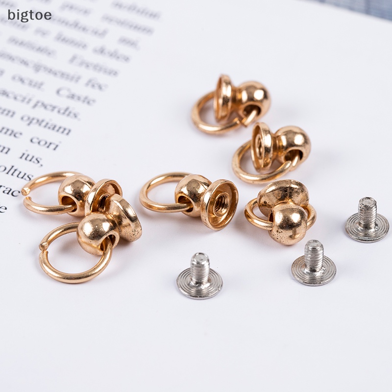 Set 10 Đinh Tán 8mm Hình Chữ O Bằng Kim Loại Dùng Để Trang Trí Điện Thoại / Túi Xách