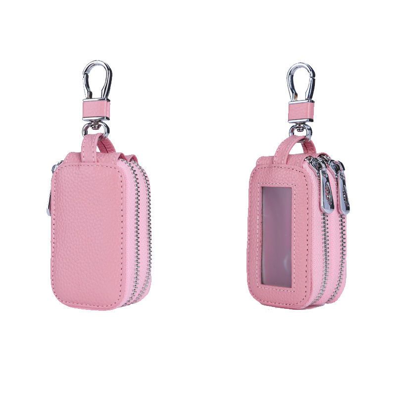 Túi Da Bò Hai Lớp Đựng Chìa Khóa Xe Hơi Đa Năng Thời Trang Unisex