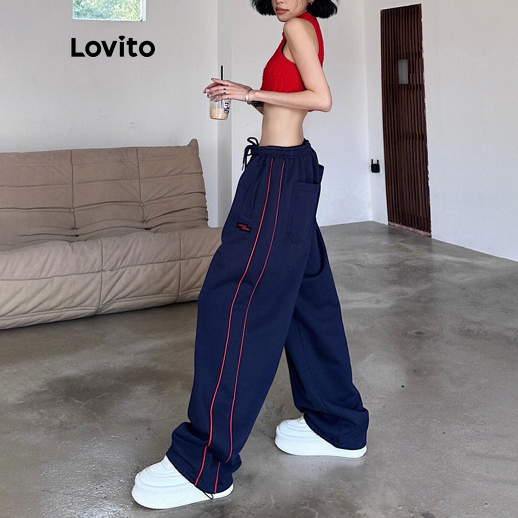 Quần cạp trễ trơn Lovito cho nữ LNA11032 (màu xanh navy)