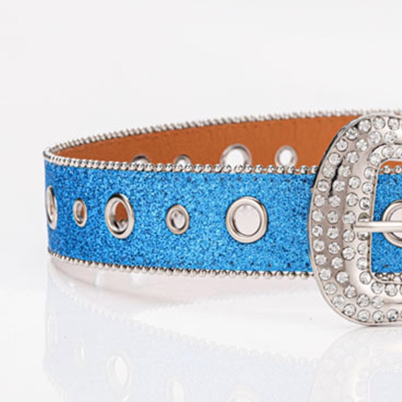 Mojito Thắt Lưng Đính Kim Sa Lấp Lánh Toàn Diện Có Khóa Điều Chỉnh Được Phong Cách Phương Tây