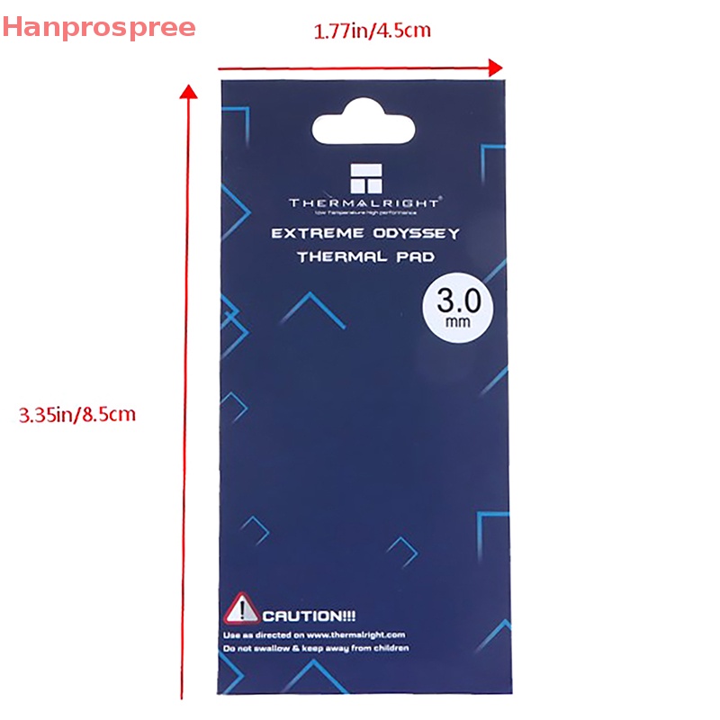 Tấm Đệm Nhiệt Làm Mát Thẻ GPU Không Tiếp Xúc 12.8W / mk