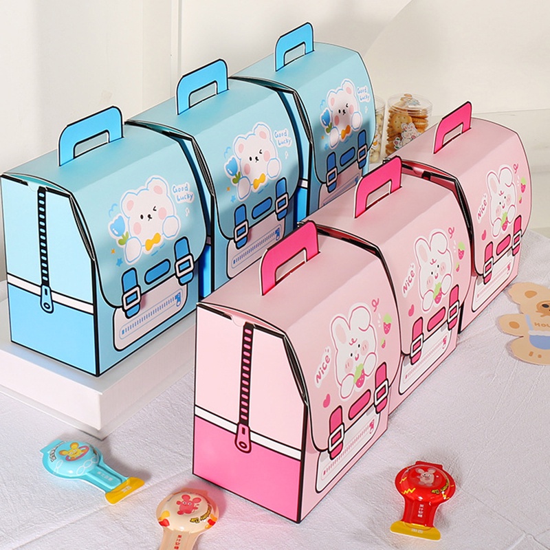 Túi Giấy Đựng Đồ Ăn Vặt In Hình Hoạt Hình Sáng Tạo Siêu Bền Cho Trẻ Em DIY