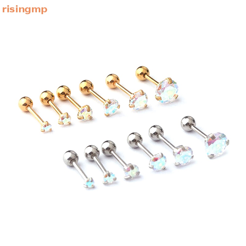 1 Đôi Khuyên Tai Xoắn Ốc Đính Đá Zircon Nhiều Màu Cho Nữ