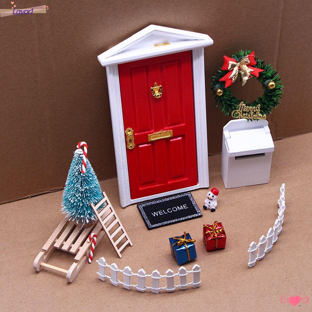 1 Set Mô Hình Thảm Gỗ Và Cây Chổi Mini Trang Trí Nhà Búp Bê