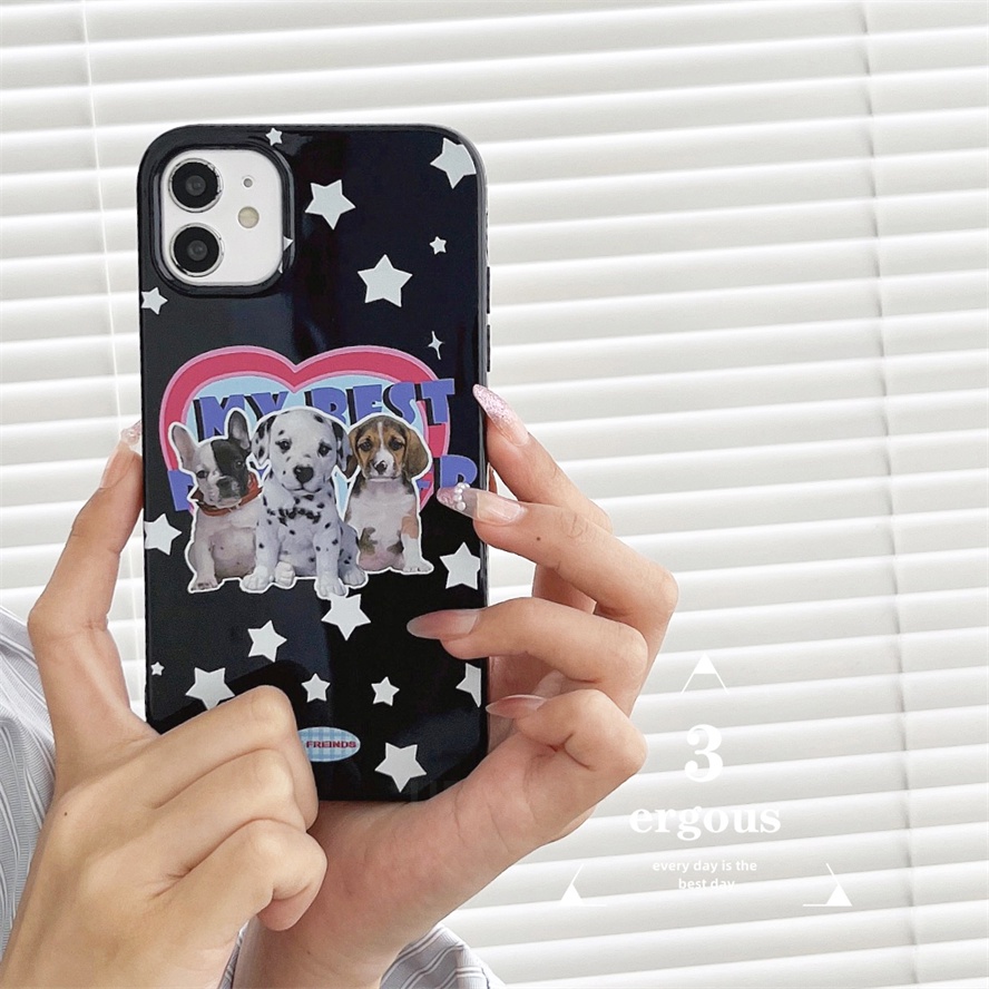 Ốp Điện Thoại TPU Mềm Màu Kẹo Hình Cún Cưng Cho IPhone 14 13 12 11 Pro Max SE2020 X XR Xs Max 7 8 6 6s Plus