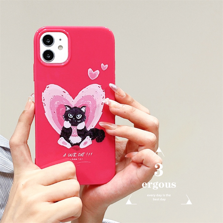 Ốp Điện Thoại TPU Mềm Bóng In Hình Mèo Cho IPhone 14 13 12 11 Pro Max SE2020 X XR Xs Max 7 8 6 6s Plus