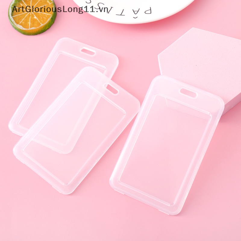 1 Bao Đựng Thẻ Tên Bằng Nhựa Trong Suốt Đơn Giản