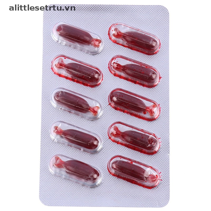 Set 10 Viên Thuốc Giả Máu Dùng Để Hóa Trang Ma Cà Rồng Nhân Dịp Halloween