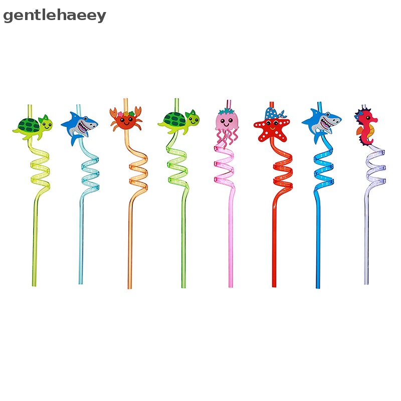 Ống Hút Nhựa PVC Cong Hình Động Vật Hoạt Hình Sáng Tạo Có Thể Tái Sử Dụng