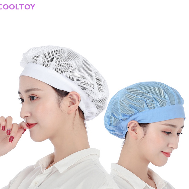 Cooltoy Mũ Đầu Bếp / Phục Vụ Nhà Hàng / Quán Cà Phê Phối Lưới Co Giãn Thoáng Khí Cho Nam Và Nữ