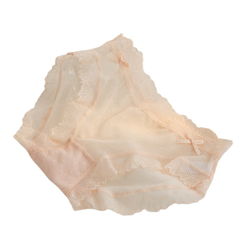 Quần Lót cotton Lưng Thấp Phối Ren Thoáng Khí Thời Trang Mùa Hè Hàng Mới Dành Cho Bạn Nữ