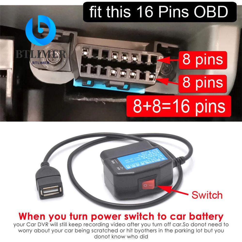 Dây Cáp Sạc Chuyển Đổi Dữ Liệu Xe Hơi DVR OBD