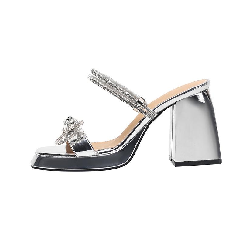 Giày Cao Gót Đính Đá Thời Trang Mùa Hè Cho Nữ