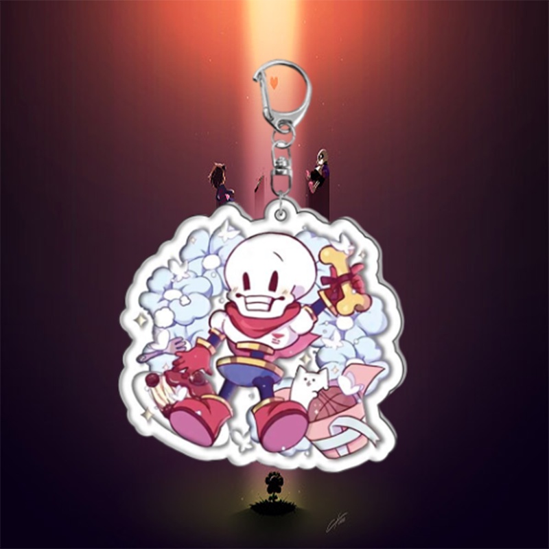 Móc Khóa Họa Tiết Hoạt Hình Undertale Sans Flowey Papyrus Asriel