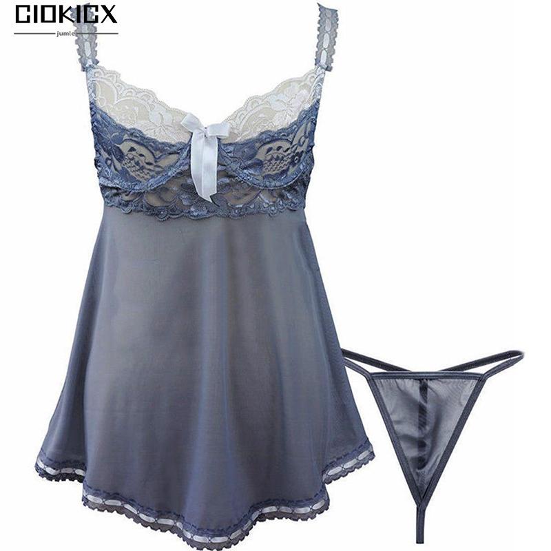 Đầm Ngủ Phối Ren Hoa Phong Cách Quyến Rũ Cho Phái Nữ Size S-3XL