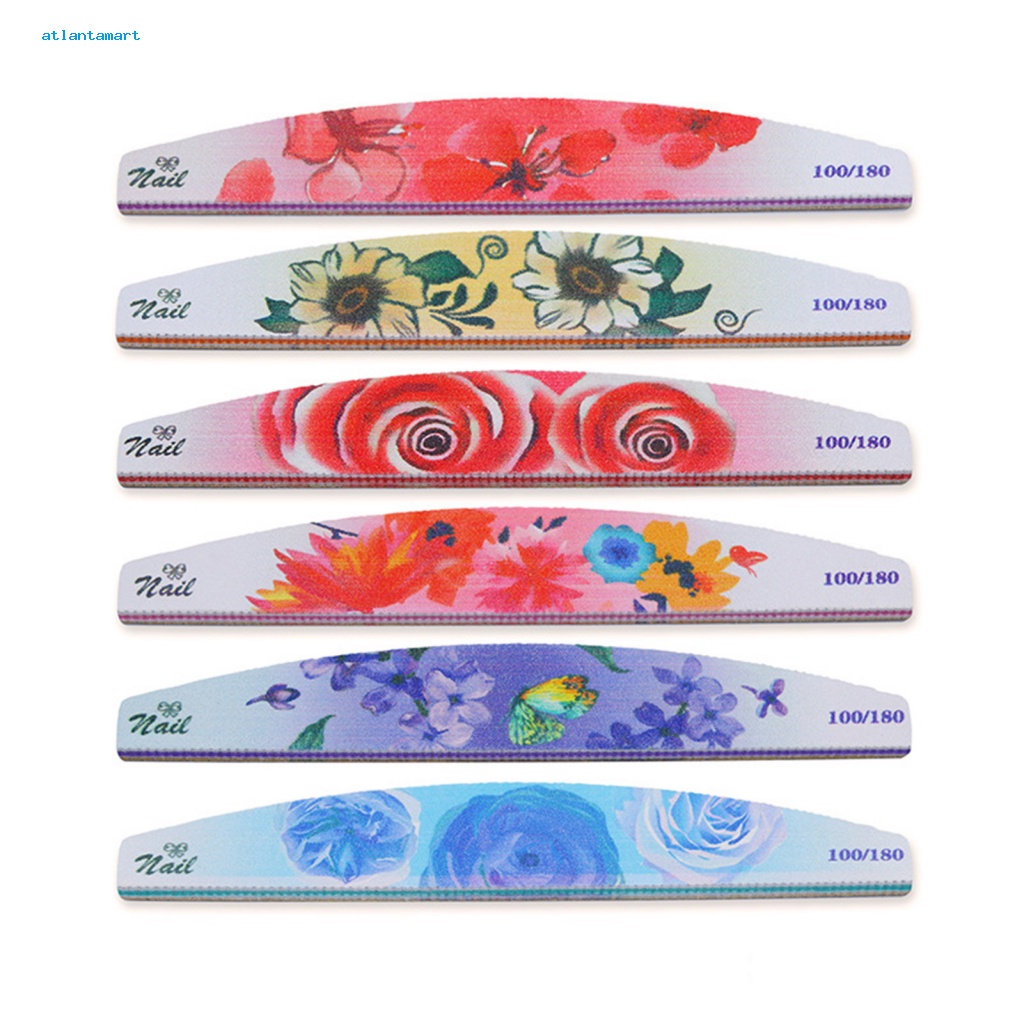 Túi Đựng Đồ Dùng Cao Cấp Tiện Dụng| Set 6 Dũa Móng Tay Hình Bán Nguyệt Nhiều Màu Chuyên Nghiệp Cho Nữ