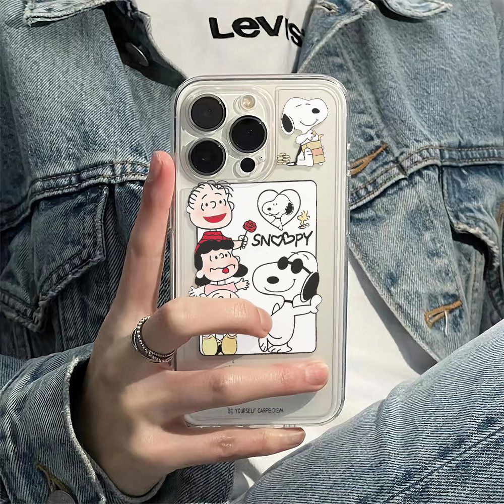 ✅Ốp Điện Thoại Dẻo Họa Tiết Hoạt Hình Snoopy Dễ Thương Chống Sốc Cho iPhone1214pro13 max 6ins 11plus PL9U 78