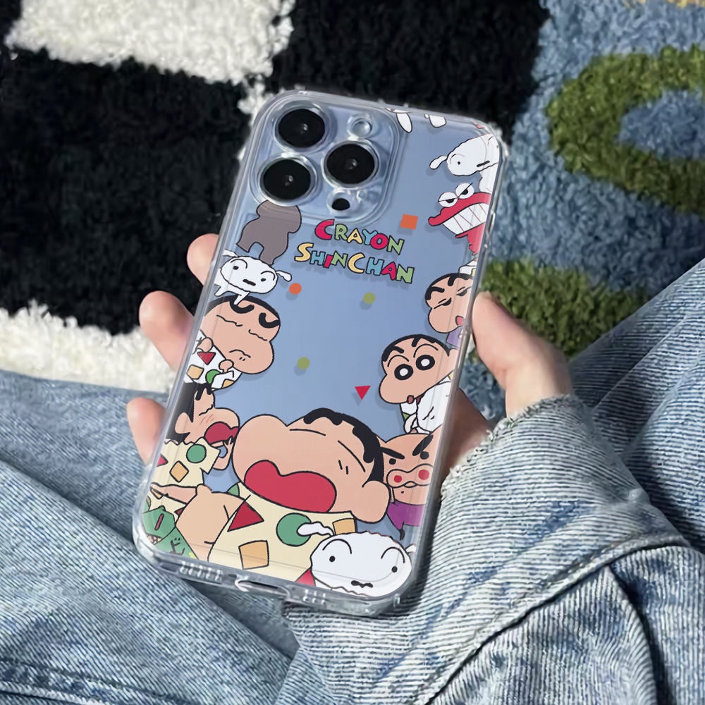 ✅Ốp Điện Thoại Mềm Chống Sốc In Hình Shin-Chan Ngộ Nghĩnh Cho Iphone 14pro 11 12Plus 136Inmax 78 B0JE