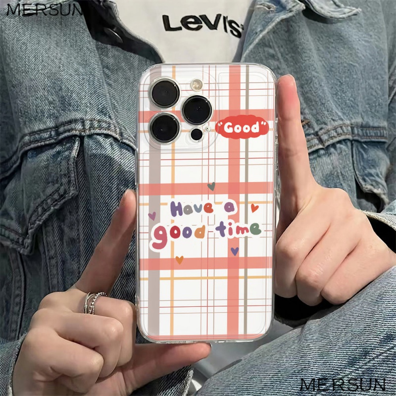 ✅Ốp Điện Thoại Mềm Chống Sốc Họa Tiết Kẻ Sọc Cho Iphone 11Plus 12Max 78 6In 13 14pro