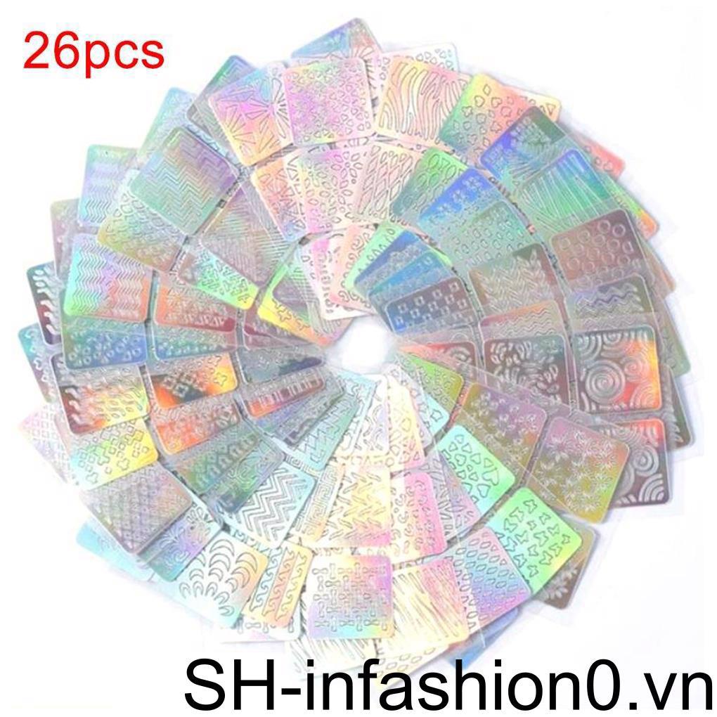 Set 26 Miếng Dán Trang Trí Móng Tay Nghệ Thuật Dành Cho Người Mới Bắt Đầu