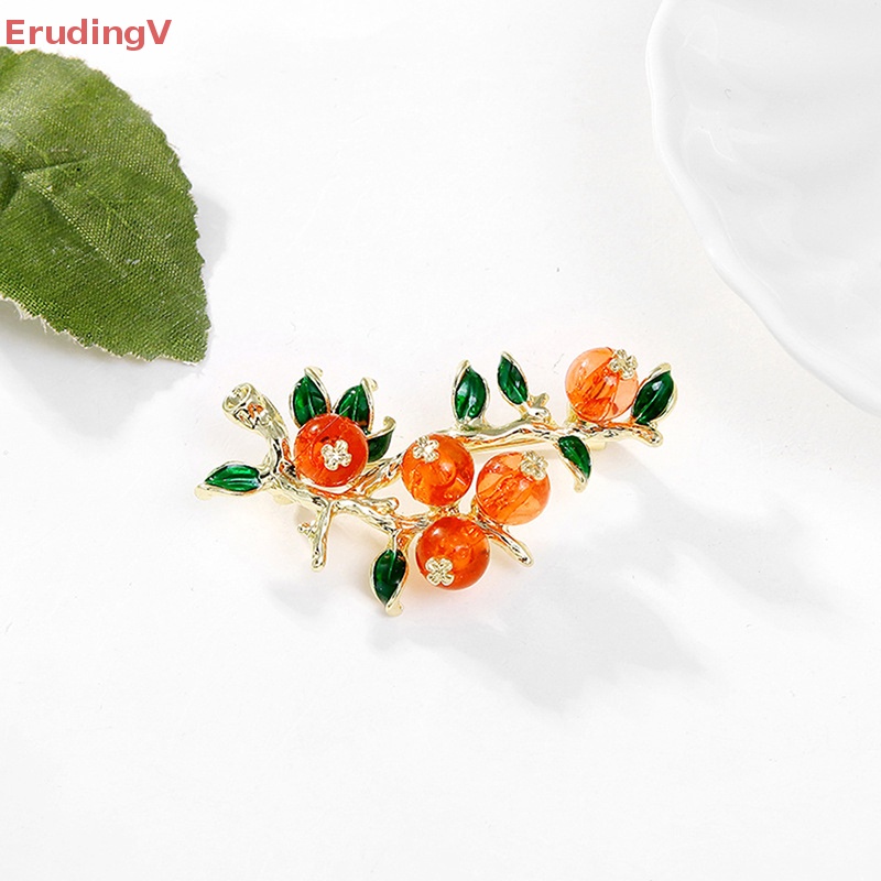 [ErudingV] Ghim Cài Áo Cổ Điển Persimmon Ruyi Cho Nữ Dự Tiệc [Mới]
