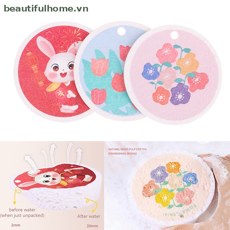 1 Khăn Xốp Rửa Chén Thấm Hút Tốt Tiện Dụng Cho Nhà Bếp