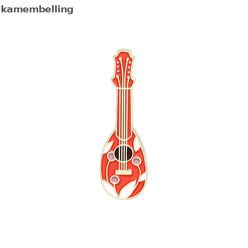 Kamembelling Huy Hiệu Cài Áo Hình Đàn Guitar Bằng Hợp Kim Tráng Men Phong Cách Vintage Thời Trang Sáng Tạo