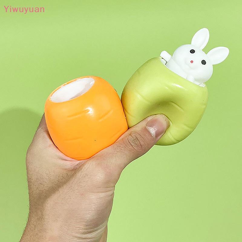1 Đồ Chơi Nắn Bóp Giúp Giải Tỏa Căng Thẳng Hình Thỏ Cà Rốt Đáng Yêu Màu Sắc Ngẫu Nhiên Mới