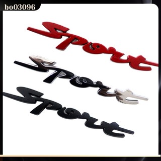 Decal họa tiết 3d chữ sport dán trang trí xe hơi