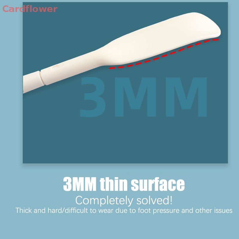 &lt; Cardflower &gt; Dụng Cụ Kéo Dài Tháo Giày Ba Bánh Răng Có Thể Điều Chỉnh Độ Dài Gấp Lại Được