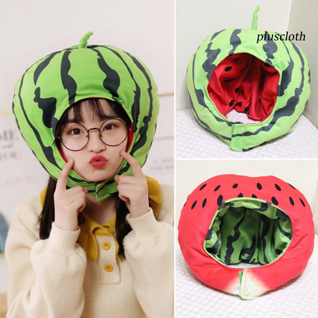 < Plus > Mũ Dưa Hấu Nhồi Bông PP Mềm Mại Không Phai Màu Có Thể Giặt Được Dùng Hóa Trang / Làm Đạo Cụ Chụp Ảnh Tiệc Tùng
