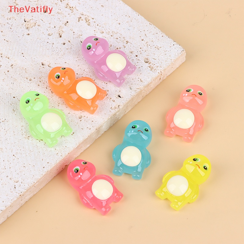 [Thevalifly] Set 7 Mặt Dây Chuyền Hình Khủng Long Bằng Nhựa Resin Phát Sáng Đáng Yêu Thời Trang