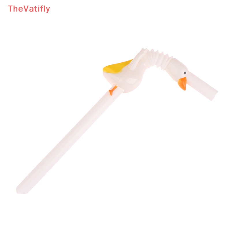 [Thevalifly] 1 Ống Hút Lông Ngỗng Dài Thời Trang Có Thể Tái Sử Dụng Đường Kính Lớn