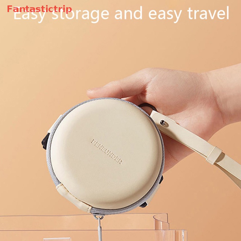 Túi Da Mềm Đựng Mắt Kính Hình Tròn Có Khóa Kéo Gấp Gọn Tiện Dụng Mới