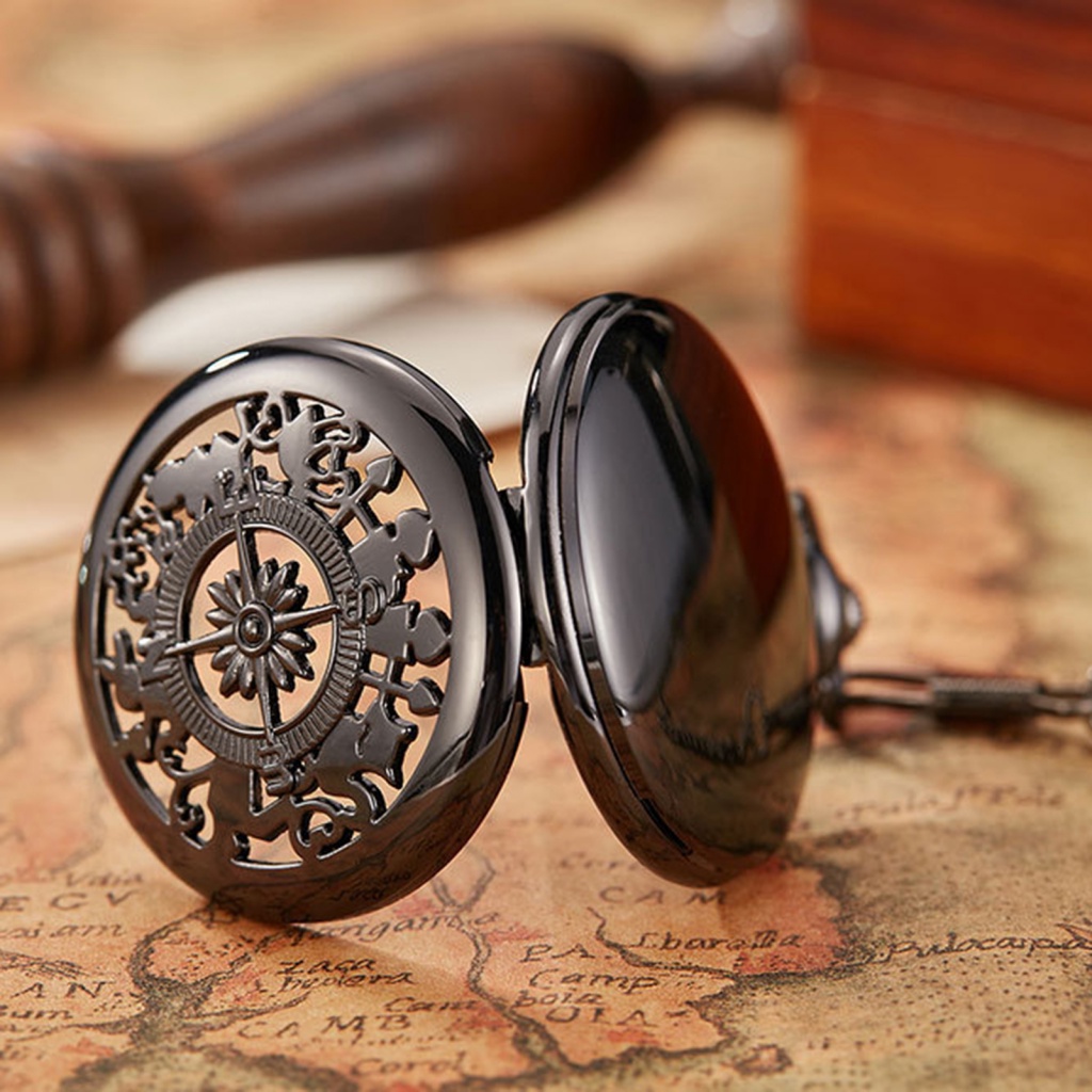 Querenmim.br Đồng Hồ Bỏ Túi Kiêm La Bàn Bỏ Túi Và Dây Xích Đeo Hông Lên Màu Nhanh