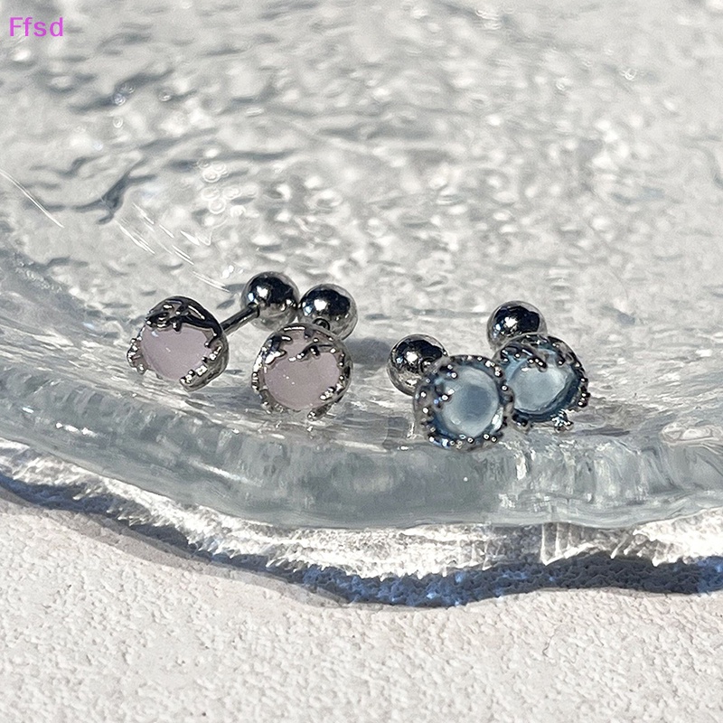 1 Đôi Khuyên Tai Xoắn Ốc Đính Đá Zircon Nhiều Màu Cho Nữ