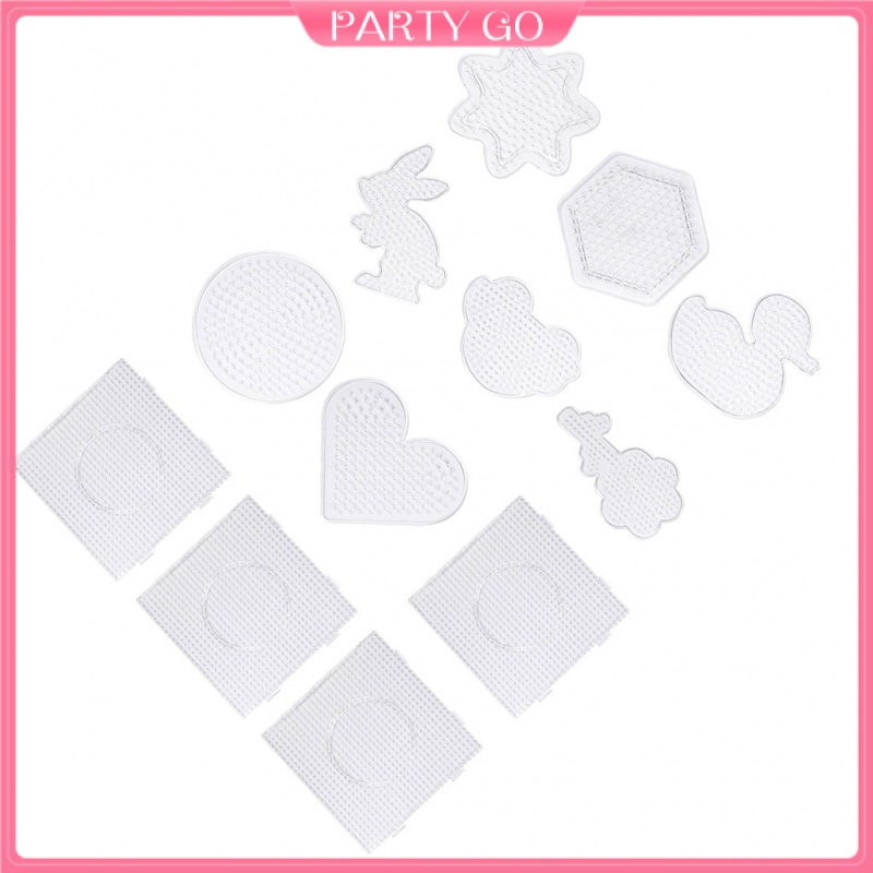 Set 12 Bảng Nhựa Xỏ Hạt Làm Đồ Thủ Công DIY Họa Tiết Hoạt Hình Cho Trẻ Mẫu Giáo