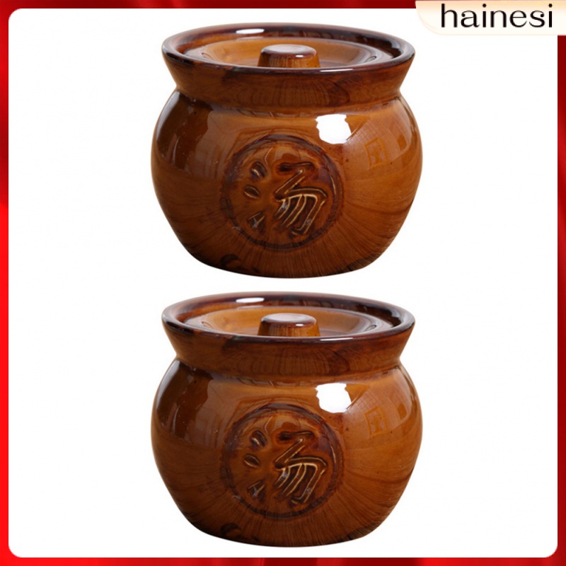 Set 2 Cốc Sứ Có Nắp Chống Thấm Nước Tiện Dụng Cho Nhà Bếp