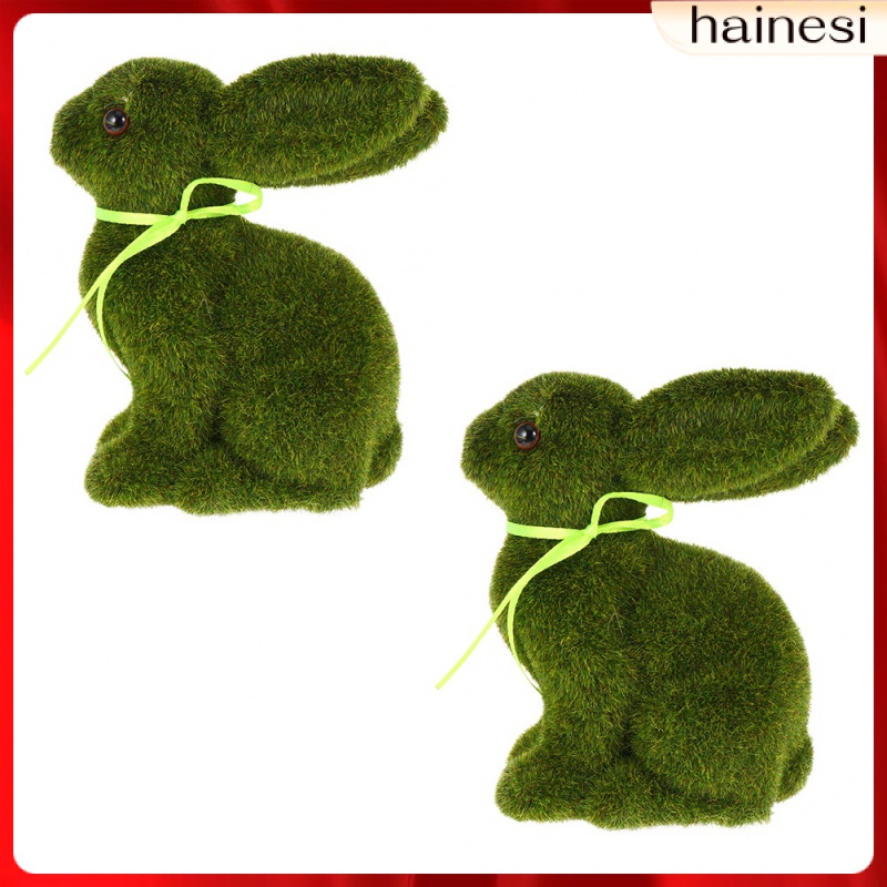 Set 2 Bức Tượng Thỏ Để Bàn Trang Trí Phục Sinh