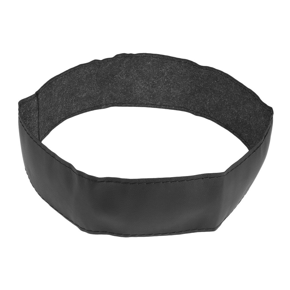 Universal Diy Car Auto Vehicles Super Fiber Leather Steering Wheel Cover Case With And Thread Black [Q/8]