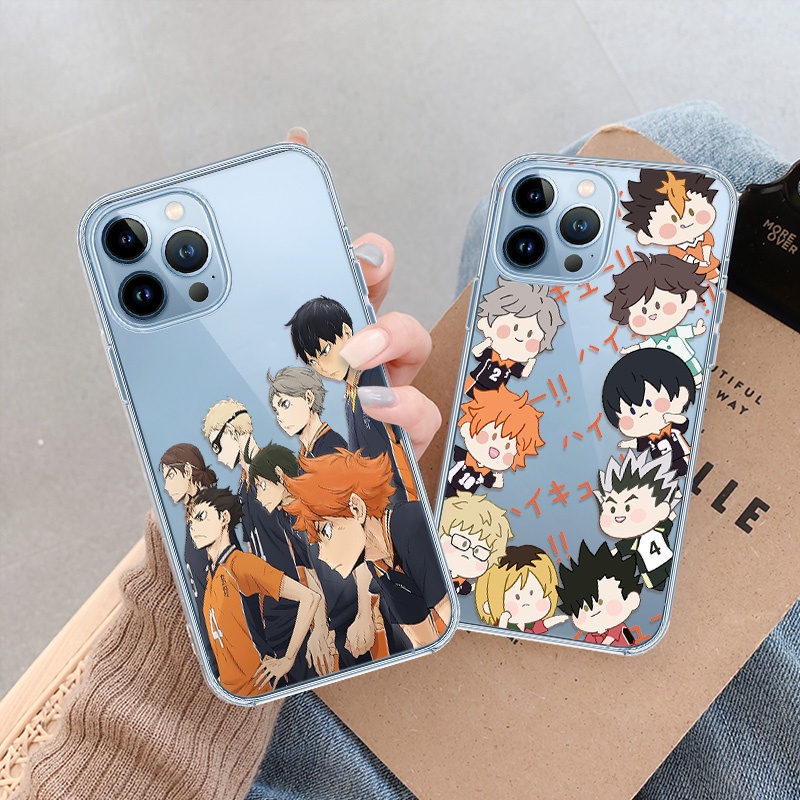 Ốp Điện Thoại TPU Mềm Trong Suốt Hình Anime Haikyuu Cho iPhone 14 13 12 Mini 11 Pro Max XR X XS 7 8 Plus